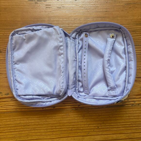 Vera Bradley ivory pink paisley jewelry travel case - Picture 3 of 5